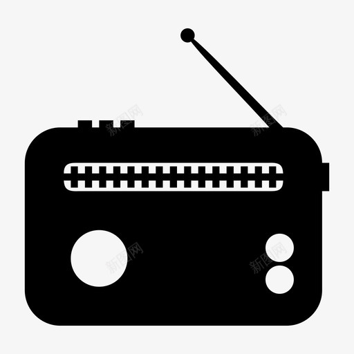 收音机调幅收音机媒体图标svg_新图网 https://ixintu.com 媒体 收音机 电台 老式收音机 调幅收音机