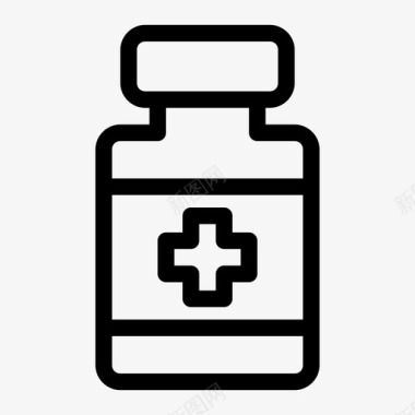 药瓶医疗保健包装图标图标