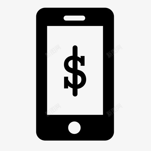 交易应用金融智能手机图标svg_新图网 https://ixintu.com 交易应用 智能手机 移动应用 金融
