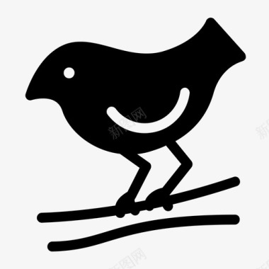 黑鸟乌鸦鸣禽图标图标