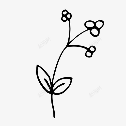 植物装饰性叶子图标svg_新图网 https://ixintu.com 叶子 植物 装饰性