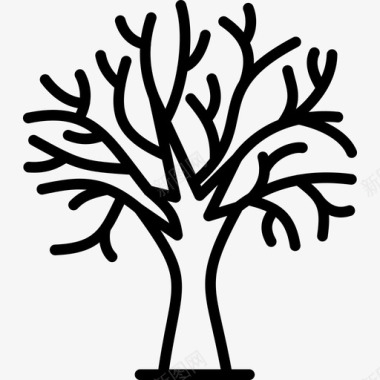 树干树枝冬天图标图标
