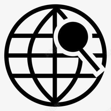 搜索全球浏览器数据图标图标