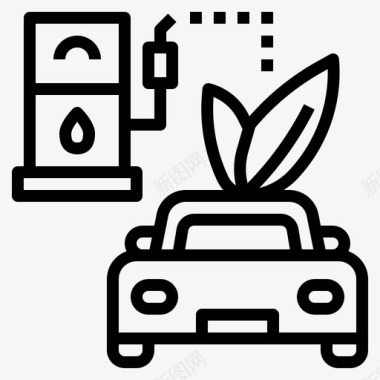 清洁能源汽车汽油图标图标