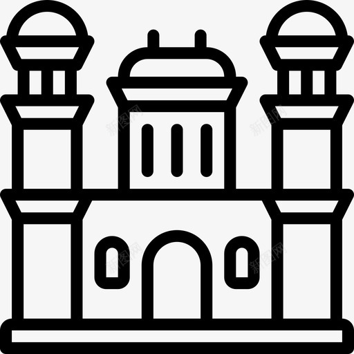 城堡建筑医疗器械图标svg_新图网 https://ixintu.com 医疗器械 城堡 塔楼 建筑 建筑轮廓