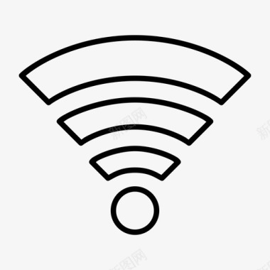 wifi精简连接互联网图标图标