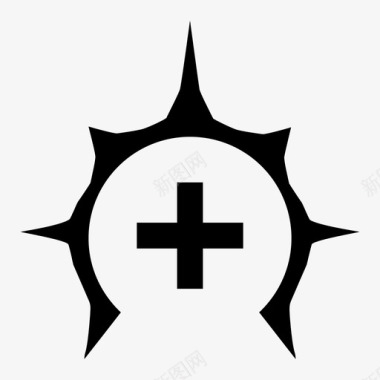 神圣元素十字架游戏图标图标
