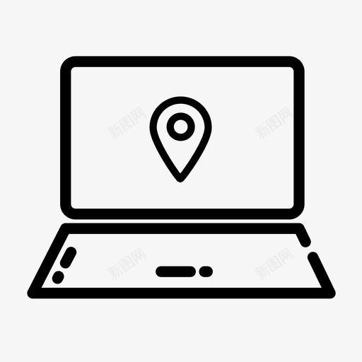 笔记本电脑地图指针图标svg_新图网 https://ixintu.com 地图指针 笔记本电脑