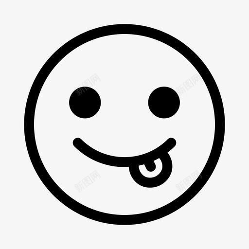 吐舌头表情符号脸图标svg_新图网 https://ixintu.com 吐舌头 微笑 脸 表情微笑 表情符号