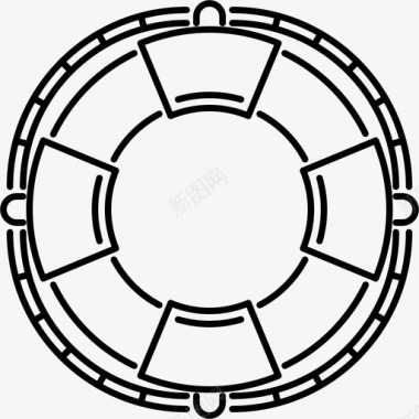 救生圈强盗犯罪图标图标