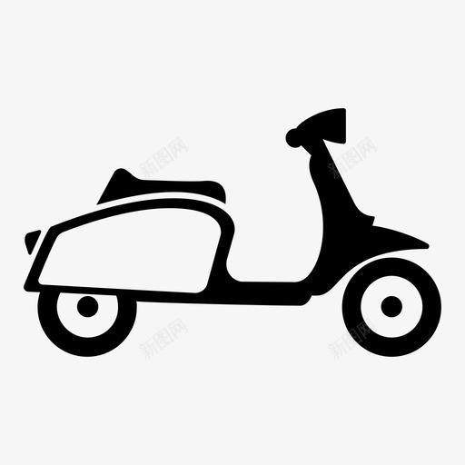 兰布雷塔摩托车复古图标svg_新图网 https://ixintu.com vespa 兰布雷塔 复古 摩托车 车辆