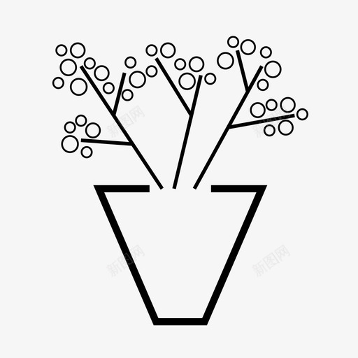 盆栽植物花卉自然图标svg_新图网 https://ixintu.com 植物 盆栽植物 自然 花卉 花瓶
