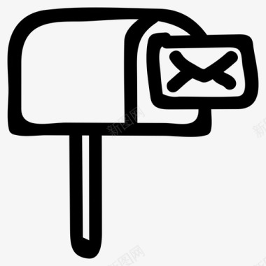 电子邮件收件箱包裹图标图标