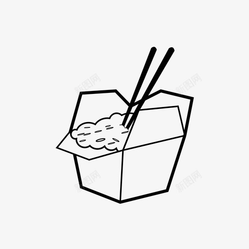 饭盒筷子食物图标svg_新图网 https://ixintu.com 去 日式 筷子 食物 饭盒