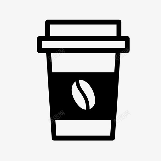 外卖咖啡杯子塑料图标svg_新图网 https://ixintu.com 塑料 外卖 外卖咖啡 杯子