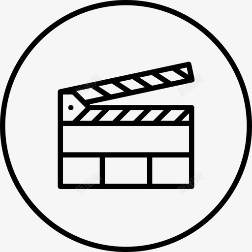 拍板剪纸电影图标svg_新图网 https://ixintu.com 剪纸 多媒体 拍板 用户需求 电影