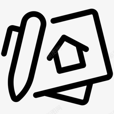 房屋文件抵押贷款房地产图标图标