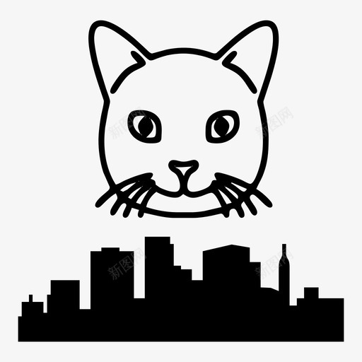 城市猫巷子猫流浪猫图标svg_新图网 https://ixintu.com 城市猫 巷子猫 流浪猫