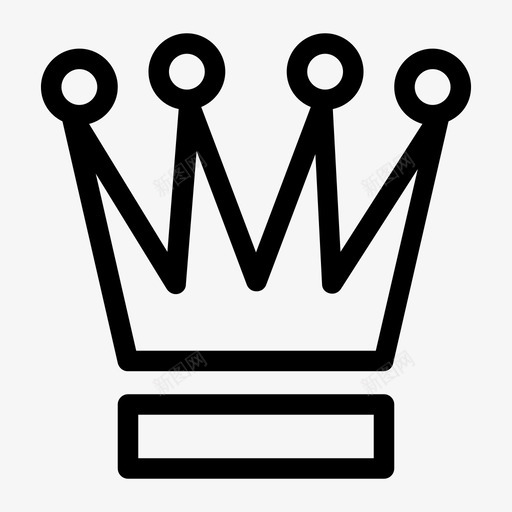 王冠棋子国王图标svg_新图网 https://ixintu.com 国王 棋子 王冠 王后 皇室