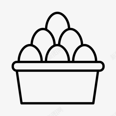 鸡蛋收藏奶制品图标图标