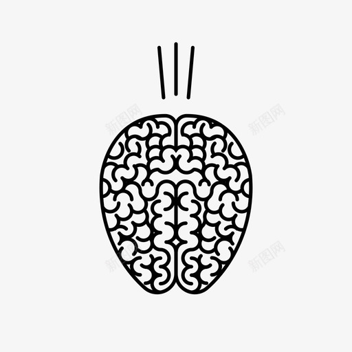 人脑脑波想法图标svg_新图网 https://ixintu.com 人脑 大脑人工智能 想法 脑波