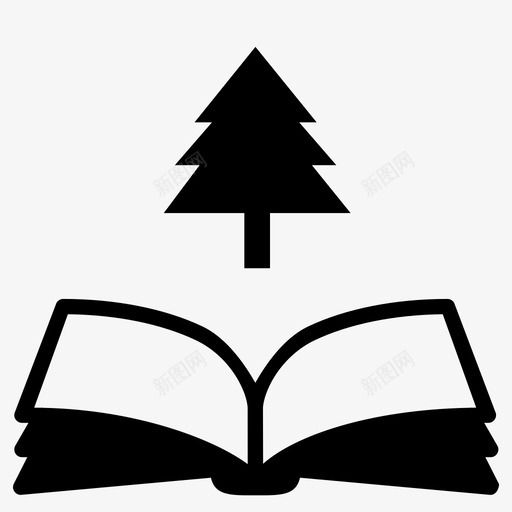 自然阅读书籍开放图标svg_新图网 https://ixintu.com 书籍 开放 源代码 自然阅读