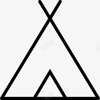 提皮印第安人提比图标图标