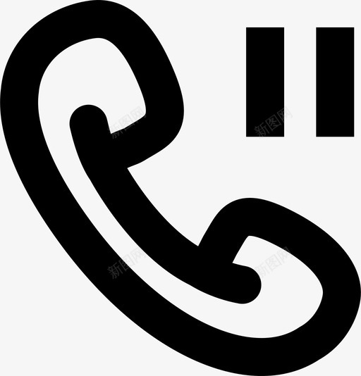呼叫暂停联系支持图标svg_新图网 https://ixintu.com 呼叫和电话 呼叫暂停 支持 电话 联系