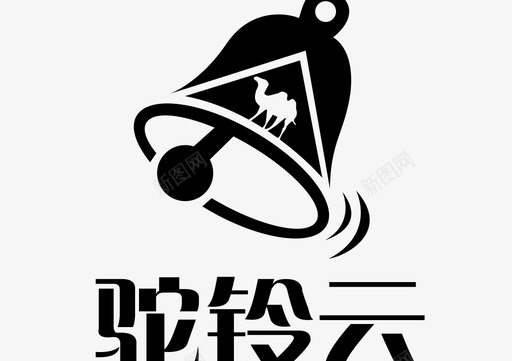 驼铃云logo横版svg_新图网 https://ixintu.com 驼铃云logo横版