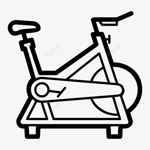 有氧自行车旋转固定自行车图标svg_新图网 https://ixintu.com 固定自行车 旋转 有氧自行车 运动