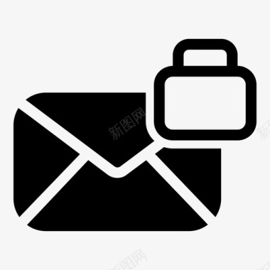 锁定邮件电子邮件信封图标图标