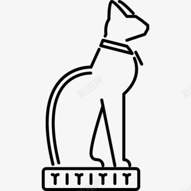 猫雕像国家文化图标图标
