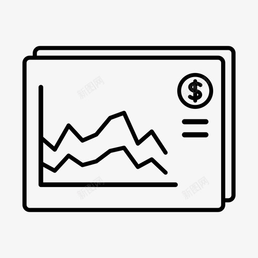 资金图分析统计图标svg_新图网 https://ixintu.com 分析 文件 统计 股票市场 资金图