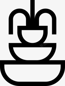 巧克力火锅巧克力喷泉咖啡厅甜点图标高清图片
