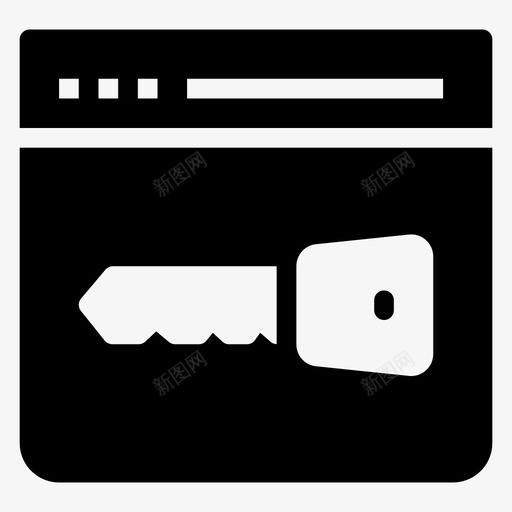 密钥浏览器安全图标svg_新图网 https://ixintu.com web 单词 安全 安全标志符号图标 密钥 浏览器