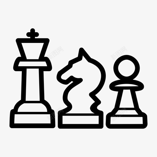 国际象棋国际象棋比赛体育运动图标svg_新图网 https://ixintu.com 体育运动 国际象棋 国际象棋比赛