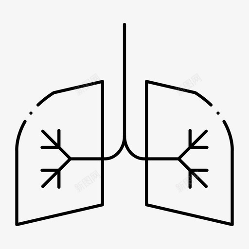 肺呼吸健康图标svg_新图网 https://ixintu.com 健康 医疗 医院 呼吸 肺