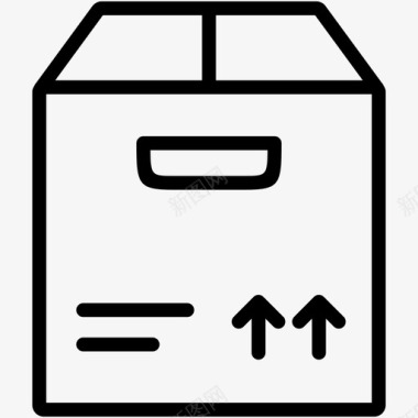 包装箱封闭式包装箱送货图标图标