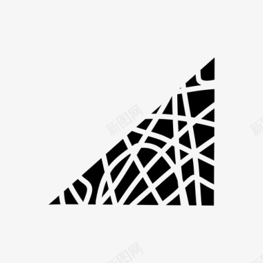 三角形几何学直角图标图标