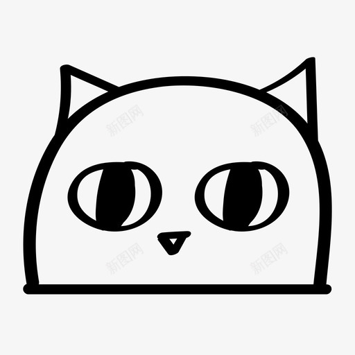 小猫猫可爱图标svg_新图网 https://ixintu.com 可爱 咕噜 嘟嘟笑脸 小猫 毛皮 猫