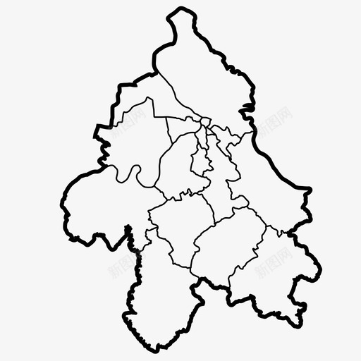 贝尔格莱德边界城市图标svg_新图网 https://ixintu.com 地图 城市 塞尔维亚 贝尔格莱德 边界