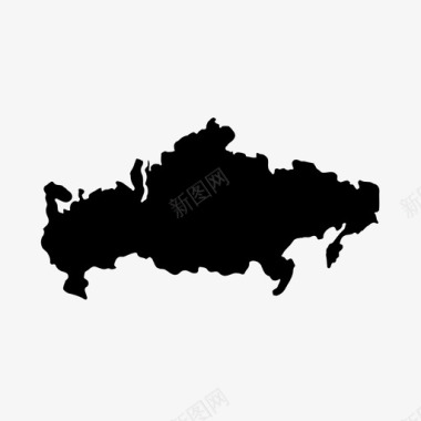 俄罗斯地图图标图标