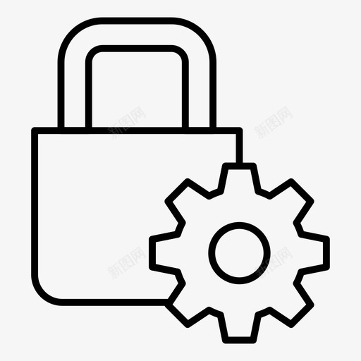 储物柜装备防护图标svg_新图网 https://ixintu.com 储物柜 安全 安全细线图标 装备 设置 防护
