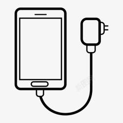 低电量手机充电充电器手机和充电器手机充电图标高清图片