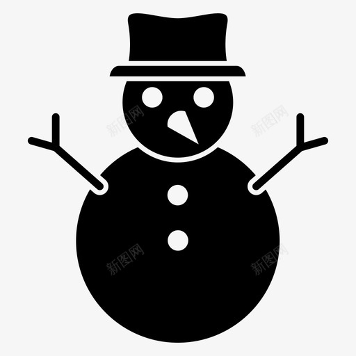 雪人孩子玩耍图标svg_新图网 https://ixintu.com 冬天 孩子 滑雪场 玩耍 雪人