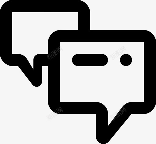 对话聊天信使图标svg_新图网 https://ixintu.com 信使 对话 短信 聊天