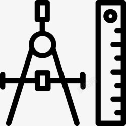 刻度罗盘几何罗盘分隔符图标高清图片