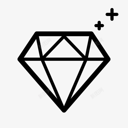钻石奢侈品珍品图标svg_新图网 https://ixintu.com 价值 商业 奢侈品 珍品 钻石