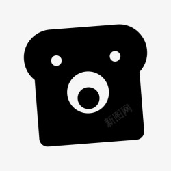 敬畏icon休克面包片敬畏早餐图标高清图片
