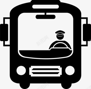 公共汽车公共汽车司机公共交通工具图标图标
